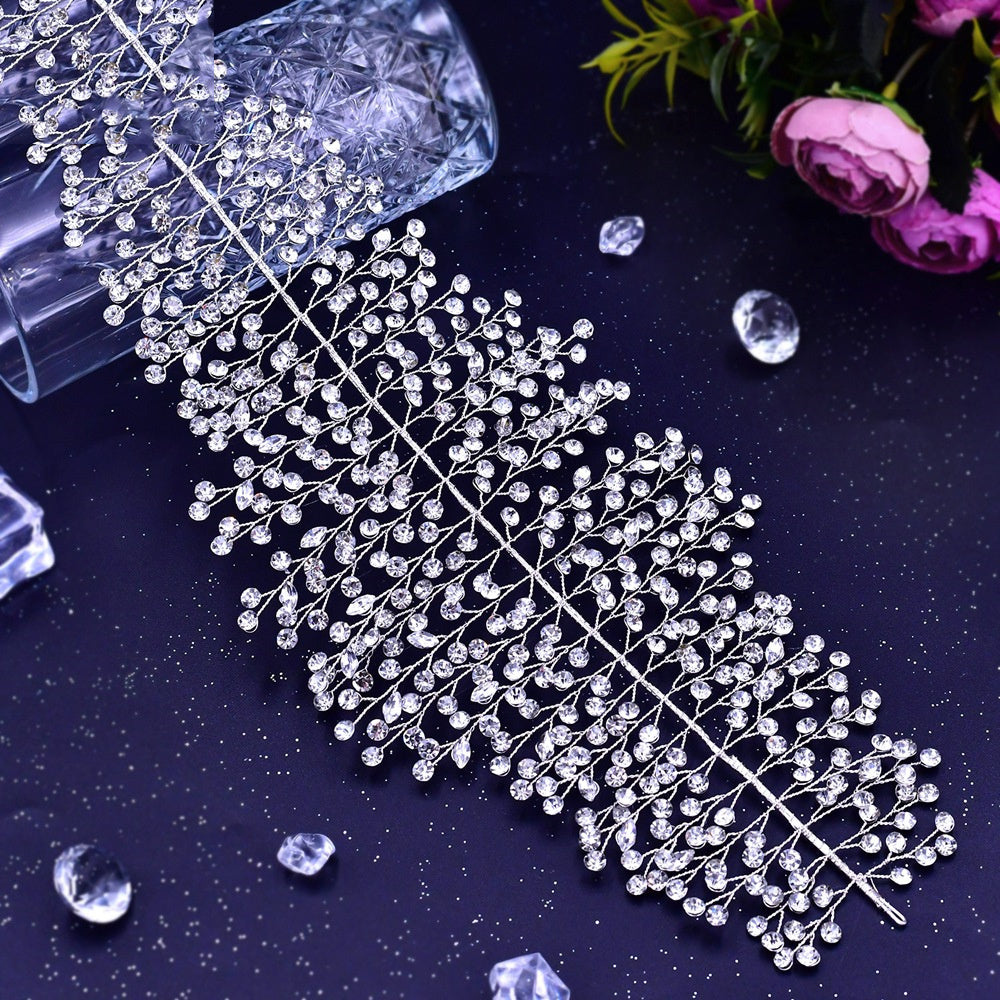 Pure Rhinestone Headband Bridal Headband Headdress