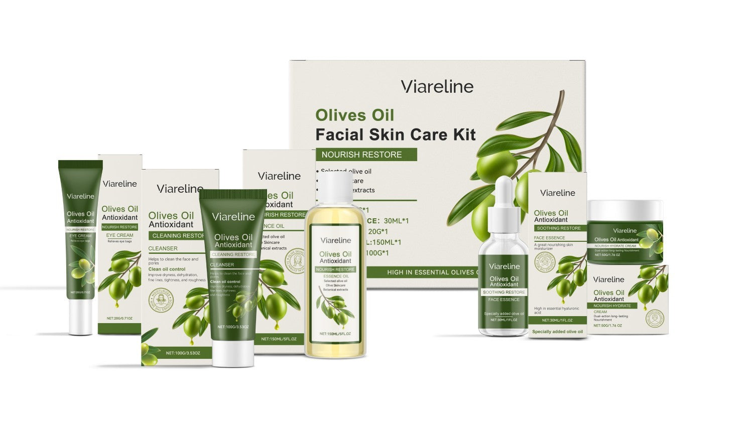 Olive Oil Facial Skincare Set